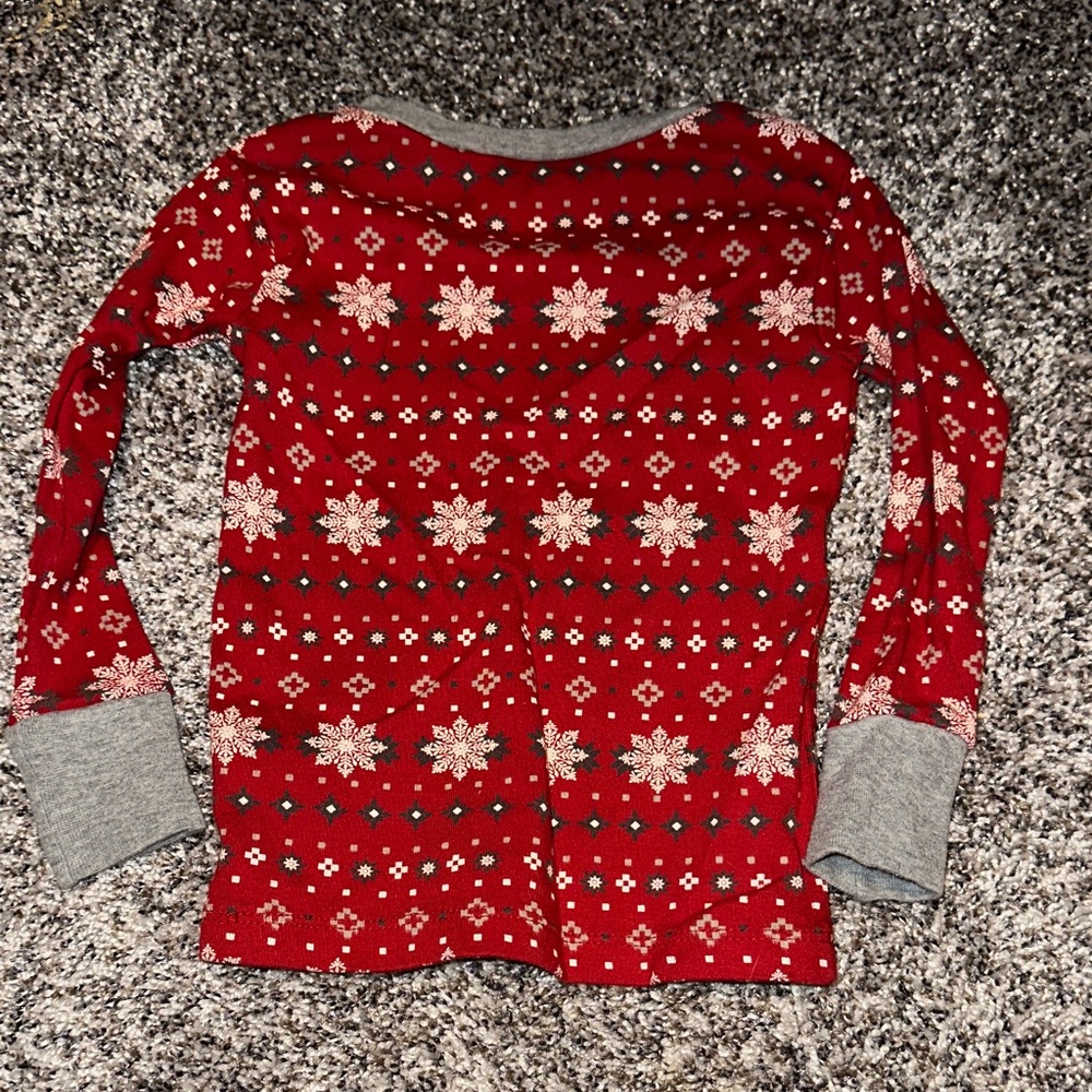 The Honest Company Festive Red and Gray Kids Pajama Set - Picture 6 of 9